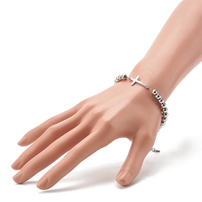 Bracelets à maillons croisés pour hommes femmes, avec 202 chaînes de billes en acier inoxydable