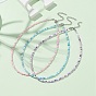 3 pcs 3 ensemble de colliers de perles de rocaille en verre de couleur, bijoux en alliage de zinc