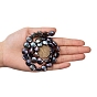Perle baroque naturelle perles de perles de keshi, teint, perle de culture d'eau douce, plat rond, 11~12x4~5mm, Trou: 0.8mm, Environ 30 pcs/chapelet, 14.8 pouce