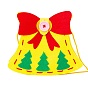 Snowman/Penguin/Bell Shape DIY Non-woven Christmas Theme Bag Kits, including Fabric, Needle, Cord