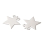925 Sterling Silver 2-Loop Pendants, Stamping Blank Tags, Star Charm