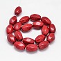 Synthetic Turquoise Bead Strands, Oval, 20x13mm, Hole: 1mm, about 226pcs/1000g