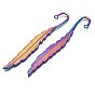 Выводы закладок из сплава цвета радуги, крючок в форме листа закладки с отверстием, без кадмия, без никеля и без свинца