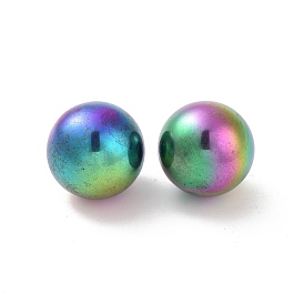 Electroplated Non-magnetic Synthetic Hematite Beads, No Hole, Round