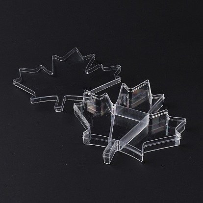 4 решетки из прозрачного пластика, контейнеры из кленового листа для мелких украшений и бусин