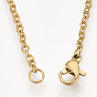 201 Stainless Steel Pendant Necklaces, with Cable Chains, Bee