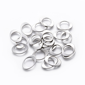 201 Stainless Steel Linking Rings, Oval