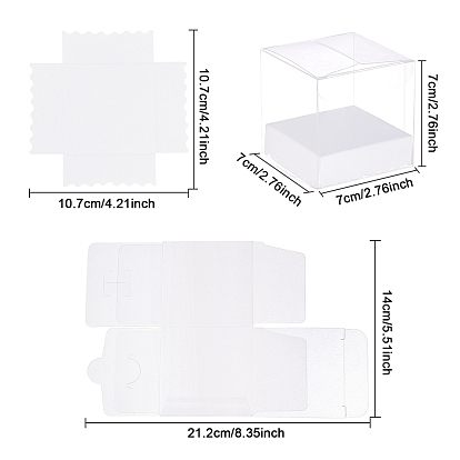 Складные прозрачные коробки из ПВХ, с бумажным постаментом