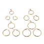 304 Stainless Steel Jewelry Sets, Hoop Earrings and Pendants, Ring