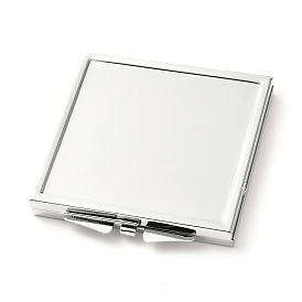 DIY Iron Cosmetic Mirrors, for Epoxy Resin DIY, Square
