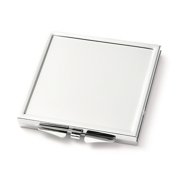 Miroirs cosmétiques en fer bricolage, pour résine époxy diy, carrée