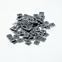Electroplate Non-magnetic Synthetic Hematite Beads Strands, Square Heishi Beads