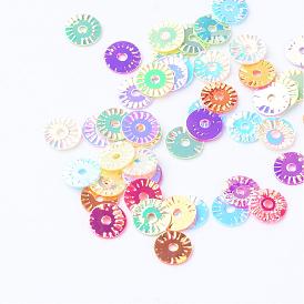 Accessoires ornement de perles de paillette disque en plastique, perles de paillettes