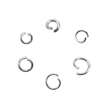 Mixed 304 Stainless Steel Jump Rings, 4~6x0.7~0.8mm, about 10g/2compartment