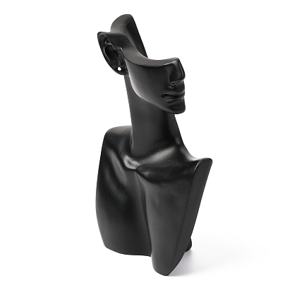 Soporte de joyería de retrato de modelo de cuerpo lateral de resina de alta gama, para el estante de exhibición creativo del organizador de la joyería del soporte de la joyería