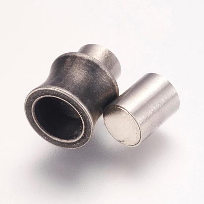 304 Stainless Steel Magnetic Clasps with Glue-in Ends, Vase