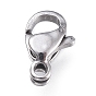 316 Surgical Stainless Steel Lobster Claw Clasps, Manual Polishing