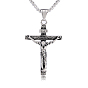 Ожерелье с подвеской в виде креста с распятием Иисуса, религиозное ожерелье, священный шарм, цепочка на шею, ювелирные изделия, подарок на день рождения, пасху, день благодарения