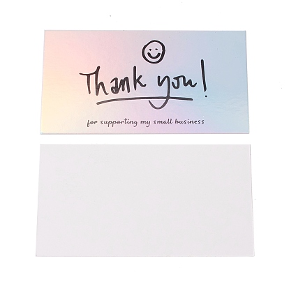 Лазерная открытка с благодарностью, для украшений, прямоугольные, красочный
