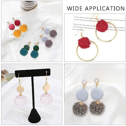 Handmade Cloth Fabric Covered Pendants, with Golden Tone Alloy Findings, Round