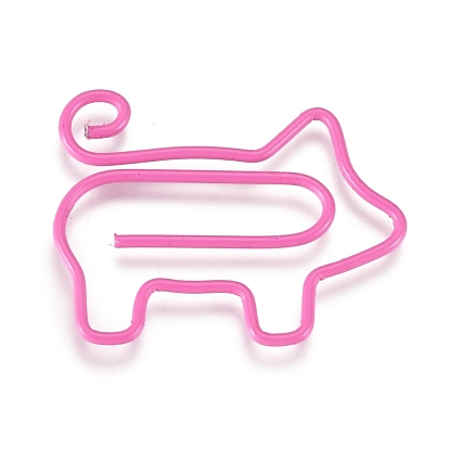 Clips de hierro en forma de cerdo, clips de papel lindos, clips de marcado de marcadores divertidos