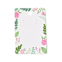 Rectangle Floral/Marble Paper Jewelry Display Cards with Hanging Hole, for Earring & Necklace Display