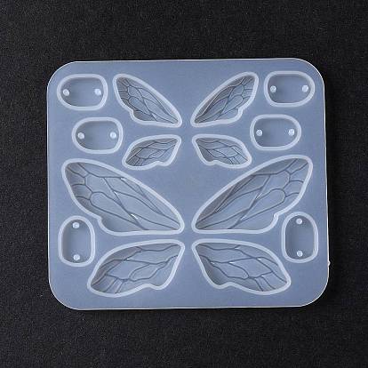 Moules en silicone pendentif aile de papillon diy, moules de résine, pour la résine UV, fabrication de bijoux en résine époxy