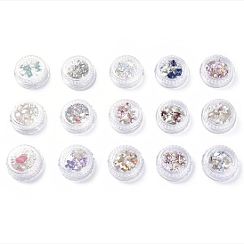 NNail Art Decoration Accessories Kits, including  Glass Rhinestone Cabochons, Iron Findings, Acryic Cabochons