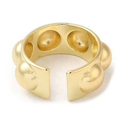 Латунные открытые кольца манжеты, кольцо с несколькими шариками, широкое кольцо для женщин от тревоги