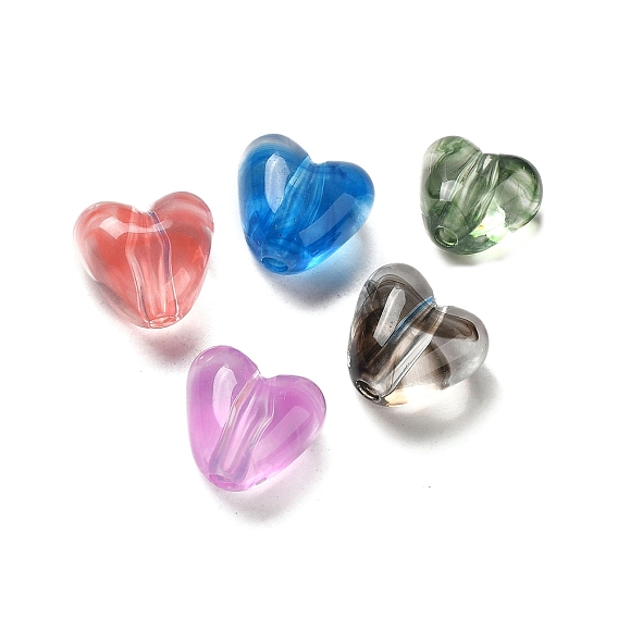 Perles acryliques transparentes, cœur