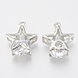 Alloy Cubic Zirconia Charms, Star