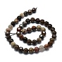 Natural Petrified Wood Beads Strands, Round, Faceted