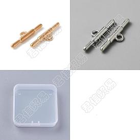 WADORN 2 Bags 2 Colors Alloy T-Bar Clasps, Toggle Clasps Accessories