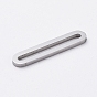 304 Stainless Steel Linking Rings for Jewelry Making, Manual Polishing, Rectangle