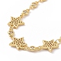 Clear Cubic Zirconia Star Link Bracelet, Brass Jewelry for Women