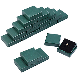 Nbeads 20Pcs Square Cardboard Gift Box Jewelry Set Boxes, for Necklace, Ring, with Black Sponge Inside