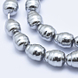 Electroplate Shell Pearl Beads Strands, Oval