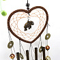 Смоляное сердце тканая сетка / паутина колокольчики, с полыми трубками из сплава и раструбами, для декора домашней вечеринки