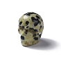 Natural Dalmatian Jasper Beads, Skull