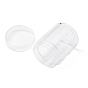 Round Plastic Bead Containers, with Screw Top Cap