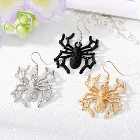 3D Spider Earrings Punk Style Animal Ear Drops Gothic Personality Jewelry