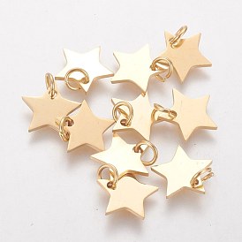 304 Stainless Steel Charms, Star