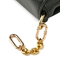 Alloy Coffee Chain Link Purse Strap Extenders, with Spring Gate Rings