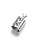 Ion Plating(IP) 304 Stainless Steel Cord End, Folding Crimp Ends, Fold Over Crimp Cord Ends