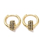 Плоские круглые серьги-кольца с кубическим цирконием из бисера, украшения из латуни для женщин