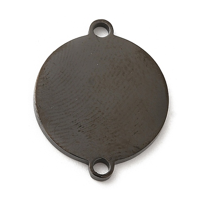 Placage ionique (ip) 304 breloques de connecteur en acier inoxydable, maillons ronds et plats à motif trèfle