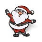 Эмалированная булавка на рождественскую тематику, Значок из сплава с электрофорезом с черным покрытием для одежды на рюкзаке, венок/снеговик/елка