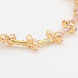 Perles en verre electroplate, ovale, perle plaquée lustre