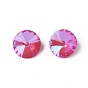 Glass Rhinestone Cabochons, Pointed Back, Faceted, Cone, Fluorescence
