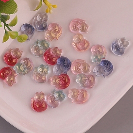 Transparent Czech Glass Beads, Fox